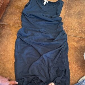 Leith Navy Sleeveless Midi Dress